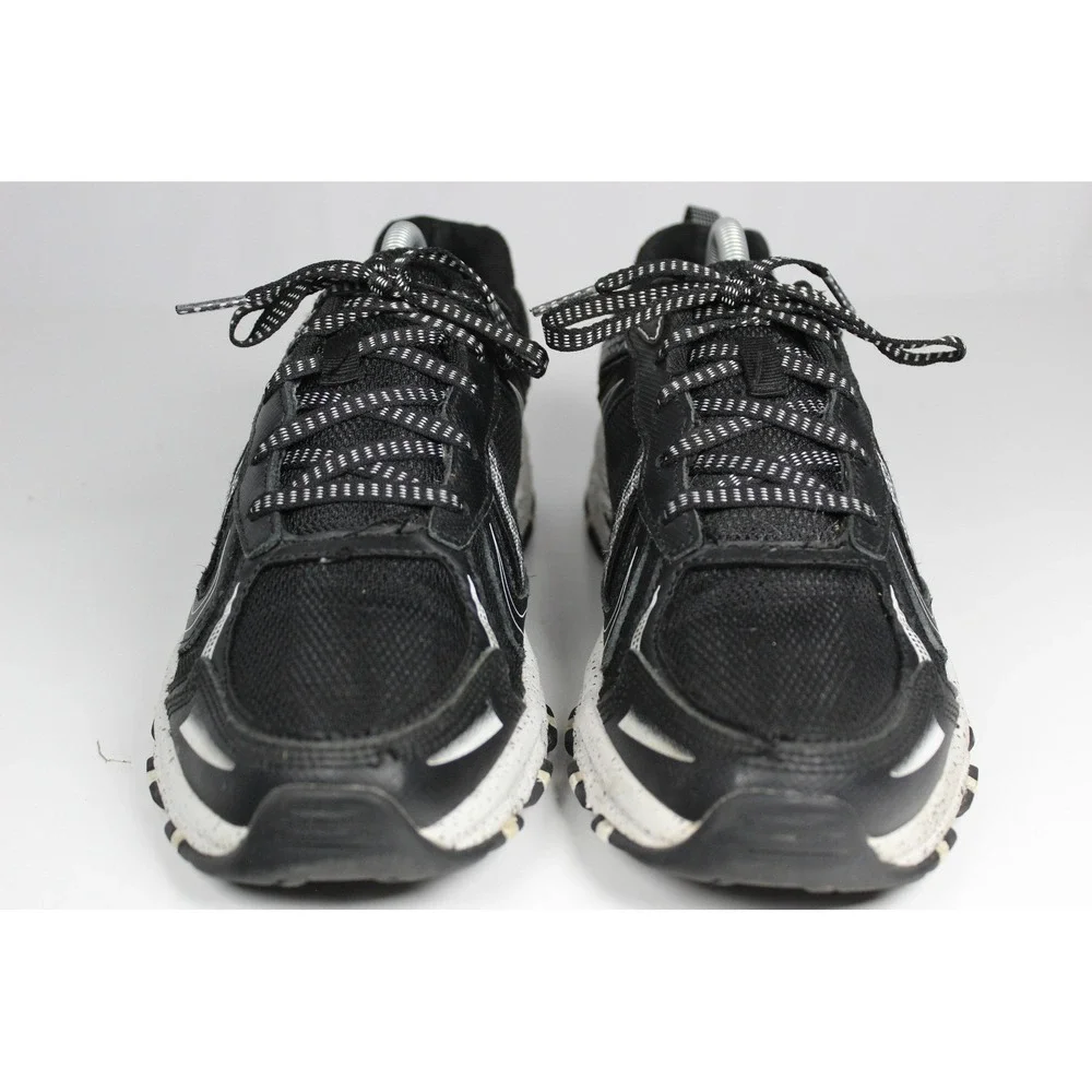 Skechers Trail Mens Black White Speckled Sole Running Shoes Sneakers 51486